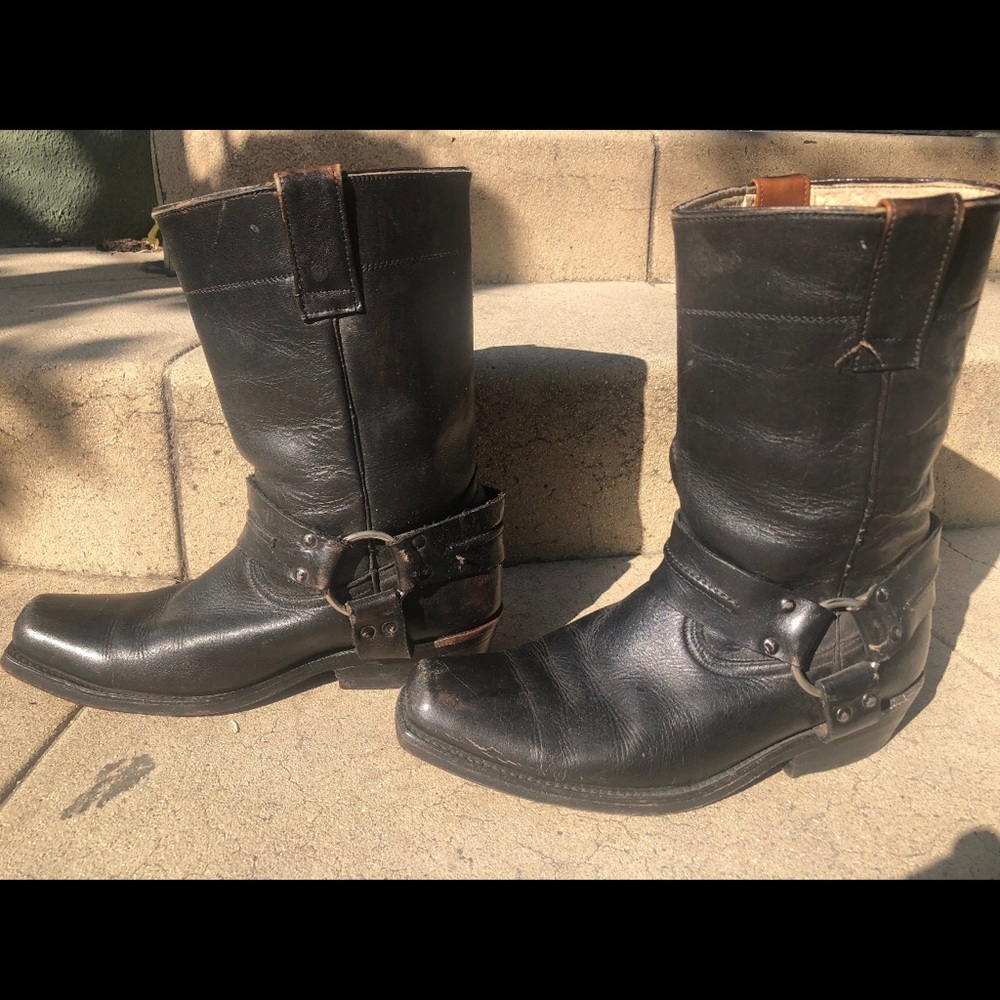 Women’s vintage moto motorcycle boots